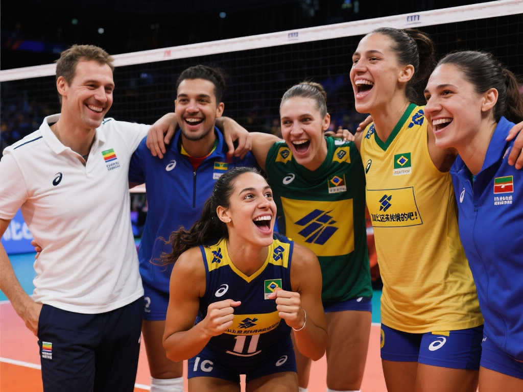 朱婷与斯坎迪奇旧友温馨合影,加比意外抢镜 朱婷与斯坎迪奇旧友温馨合影,加比意外抢镜